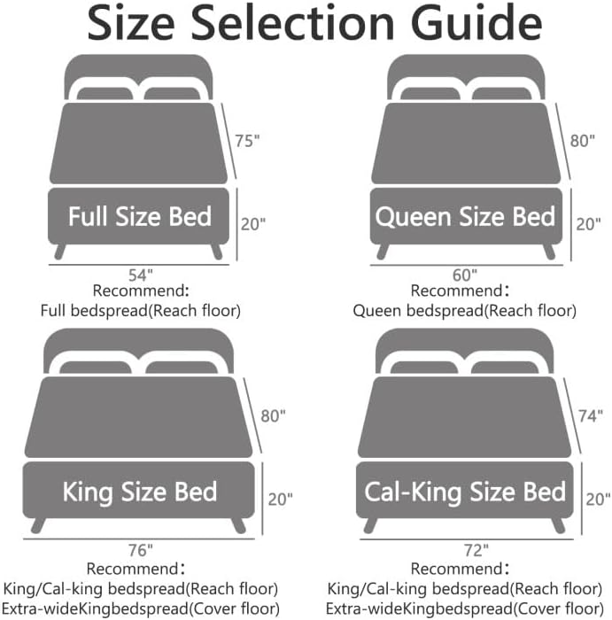 CHIXIN Oversized Bedspread Coverlet Set King Size - Lightweight Bedding Cover - Beautiful Stitching - 5 Piece Reversible Bedspread - Luxury Damask Paisley Pattern (King, Lagoon)