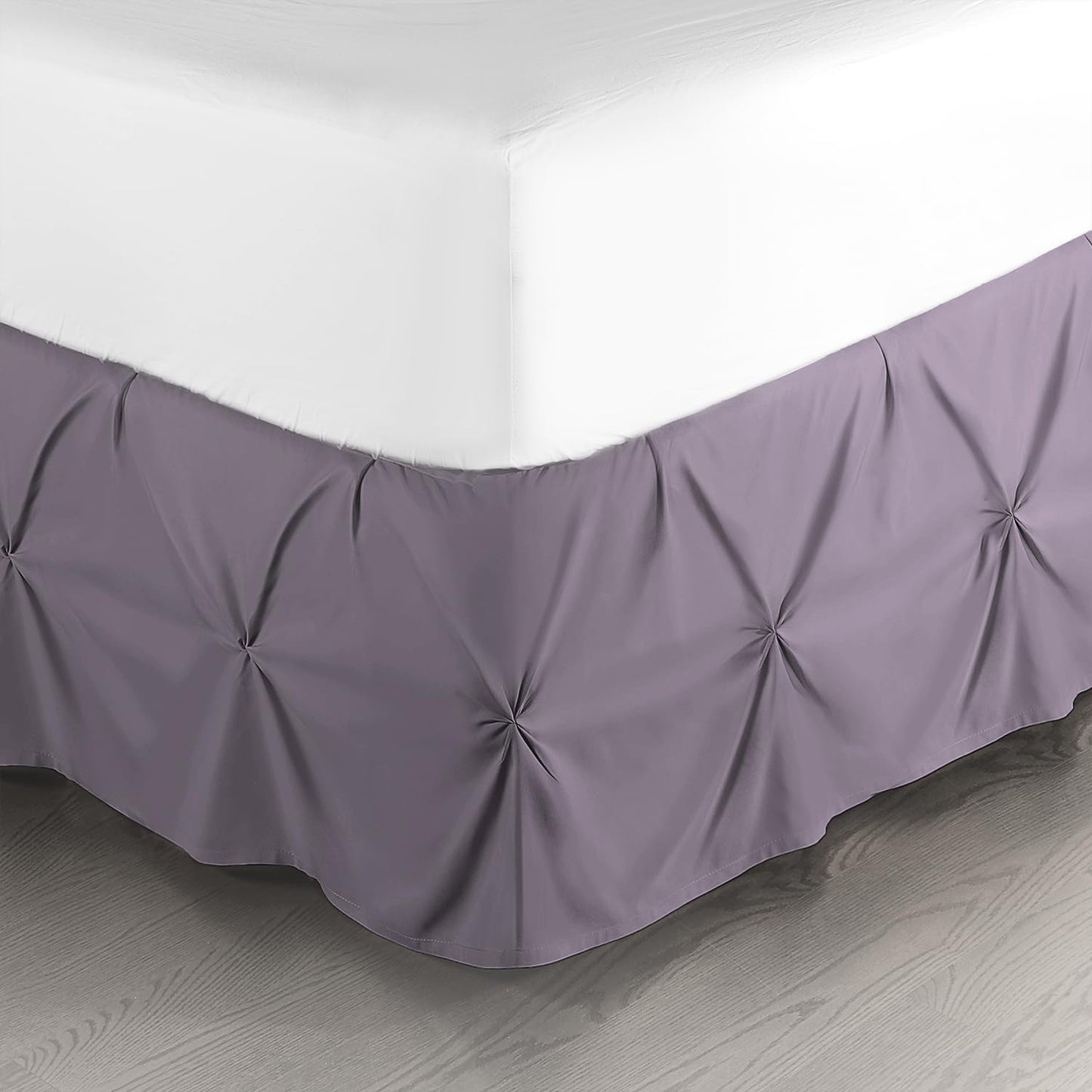 Nestl Dark Grey Bed Skirt Queen Size, Pinch Pleat Queen Bed Skirt, 14" Inch Drop Queen Bedskirt, Hotel Quality Dark Grey Bed Skirts Premium Microfiber Bedskirt for Queen Bed, Dark Grey Queen Bed Skirt