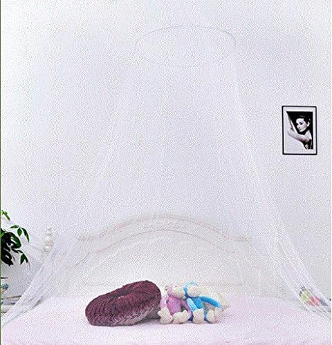 GOLF 1PCS Mosquito Nets, Insect Bug Protection Bed Canopy Elegant Lace Hanging Curtain, Ideal for Home Travel (White)