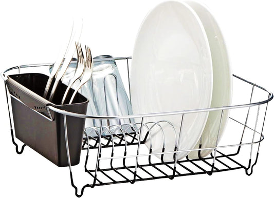 Neat-O Deluxe Chrome-Plated Steel Small Dish Drainers (Black)