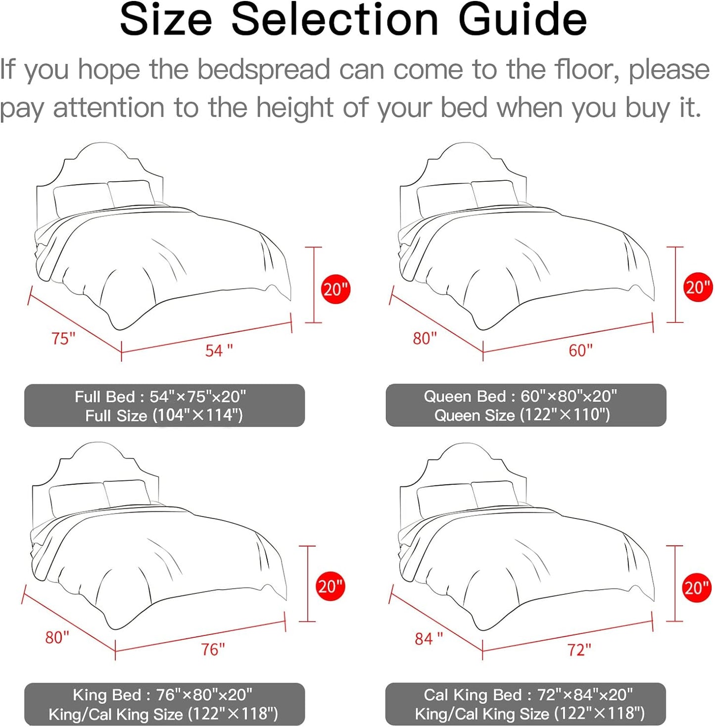 CHIXIN Oversized Cotton Bedspread King Size - Real Stitching - Luxury Quilted Bedding Cover for All Season, Reversible, Ultra Soft, Lightweight, 3 Piece, Pure White