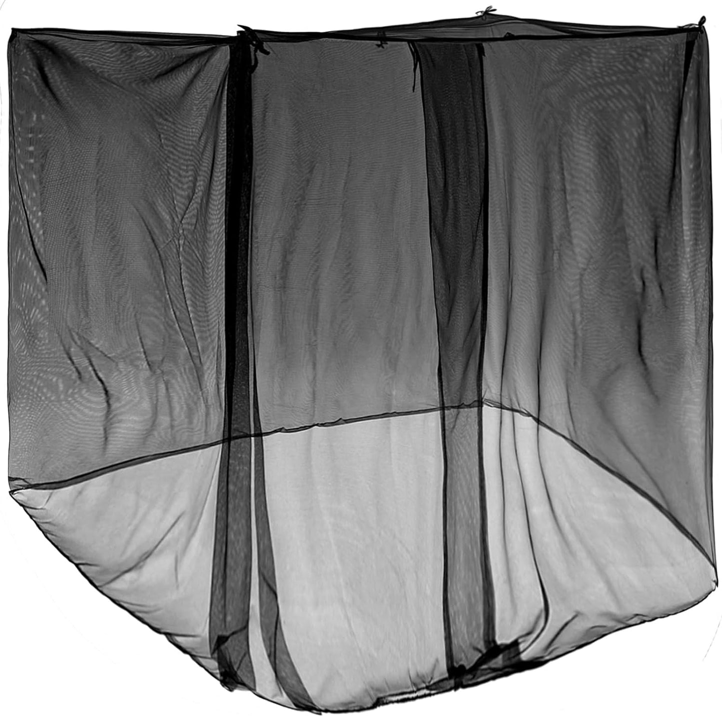 4 Corners Mosquito Net for Mosquiteros para Camas Bed Canopies Netting Bed Drapes Rectangular Mosquito Mesh for Camping Home Outdoor Travel(White,L75 X W79 X H67 Inch,Opening)