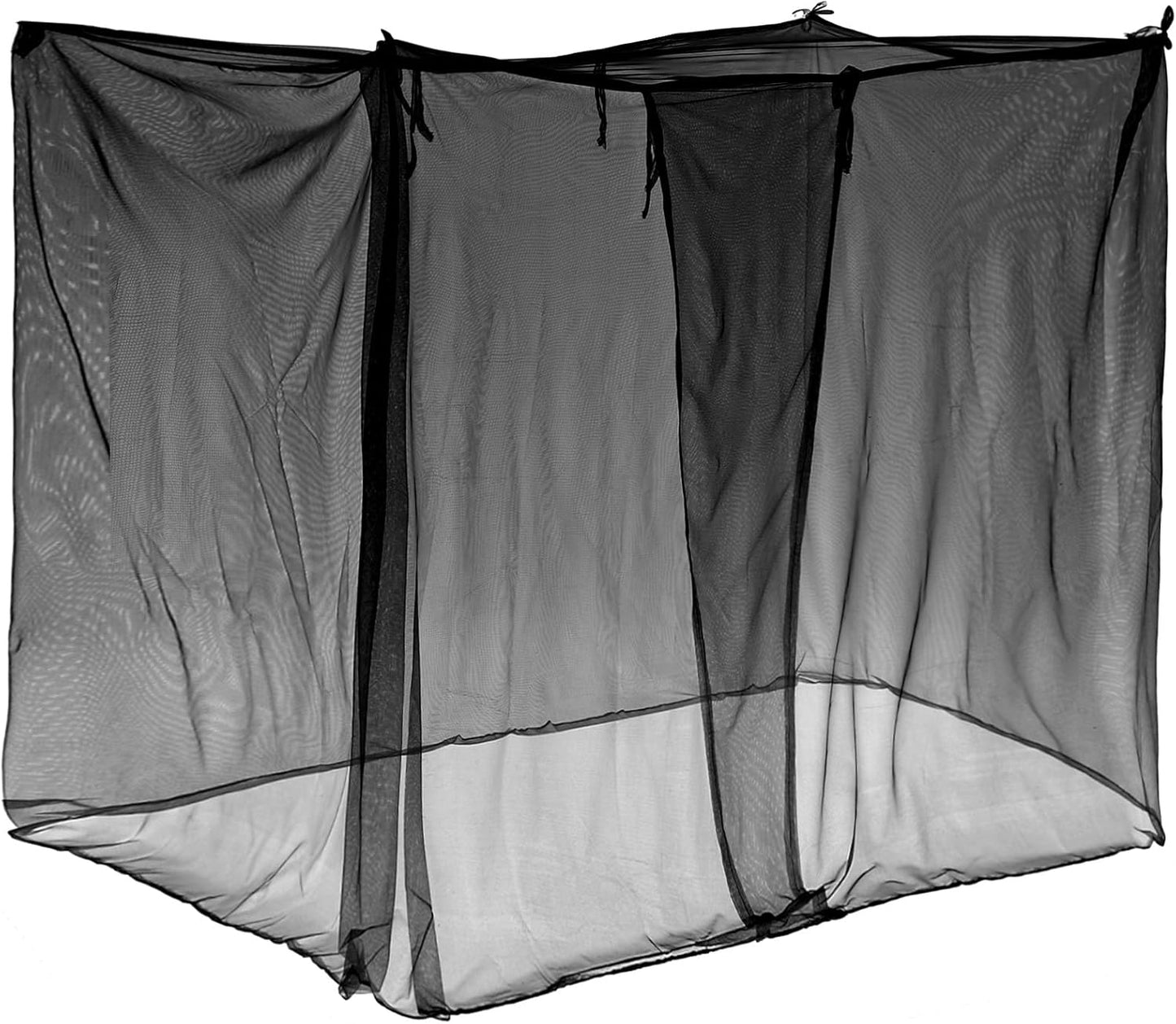 4 Corners Mosquito Net for Mosquiteros para Camas Bed Canopies Netting Bed Drapes Rectangular Mosquito Mesh for Camping Home Outdoor Travel(White,L75 X W79 X H67 Inch,Opening)
