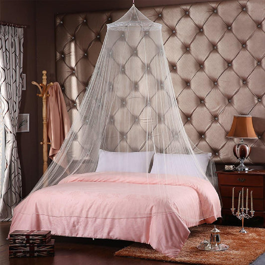 GOLF 1PCS Mosquito Nets, Insect Bug Protection Bed Canopy Elegant Lace Hanging Curtain, Ideal for Home Travel (White)