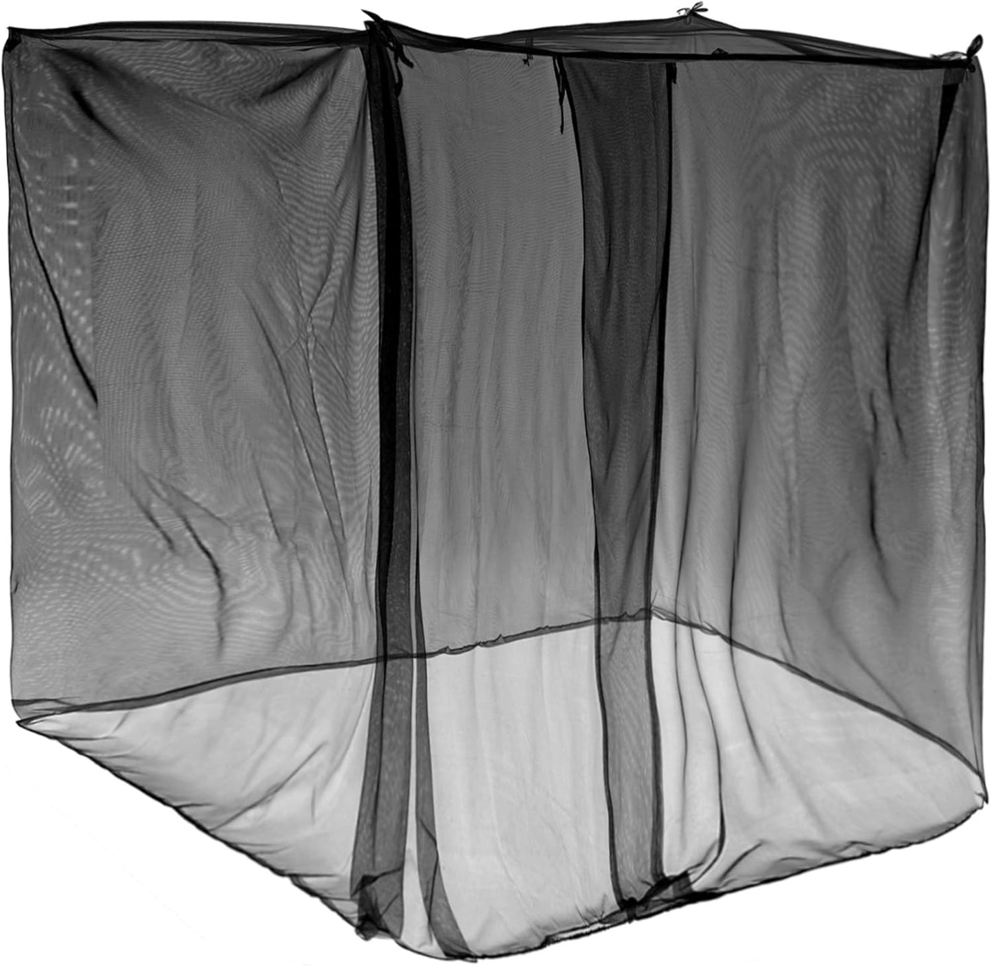 4 Corners Mosquito Net for Mosquiteros para Camas Bed Canopies Netting Bed Drapes Rectangular Mosquito Mesh for Camping Home Outdoor Travel(White,L75 X W79 X H67 Inch,Opening)