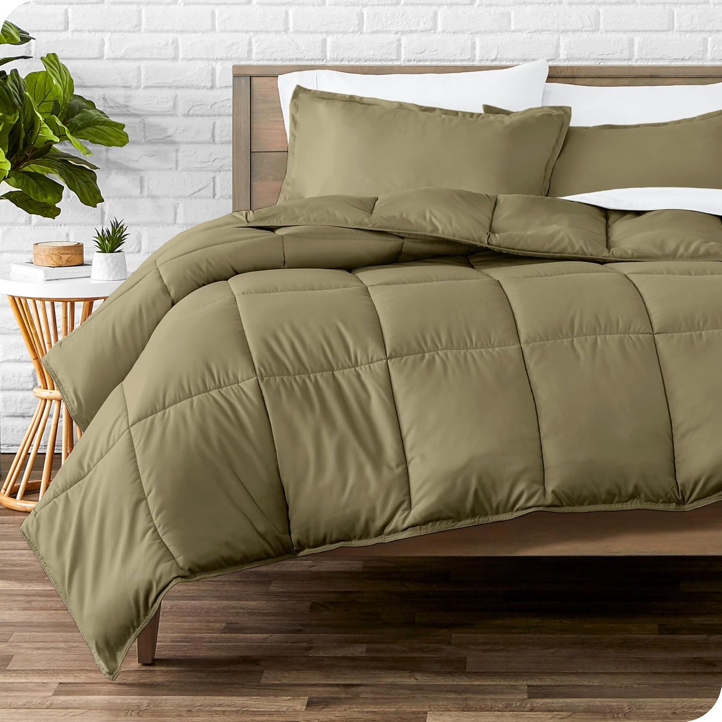 Bare Home Comforter Set - Twin Extra Long Size - Ultra-Soft - Goose Down Alternative - Premium 1800 Series - All Season Warmth (Twin/Twin XL, Grey)