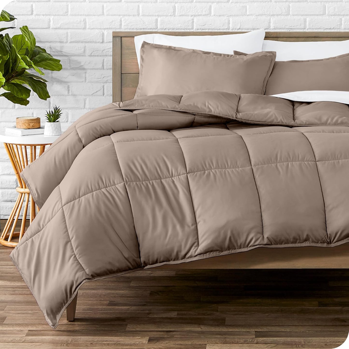Bare Home Comforter Set - Twin Extra Long Size - Ultra-Soft - Goose Down Alternative - Premium 1800 Series - All Season Warmth (Twin/Twin XL, Grey)