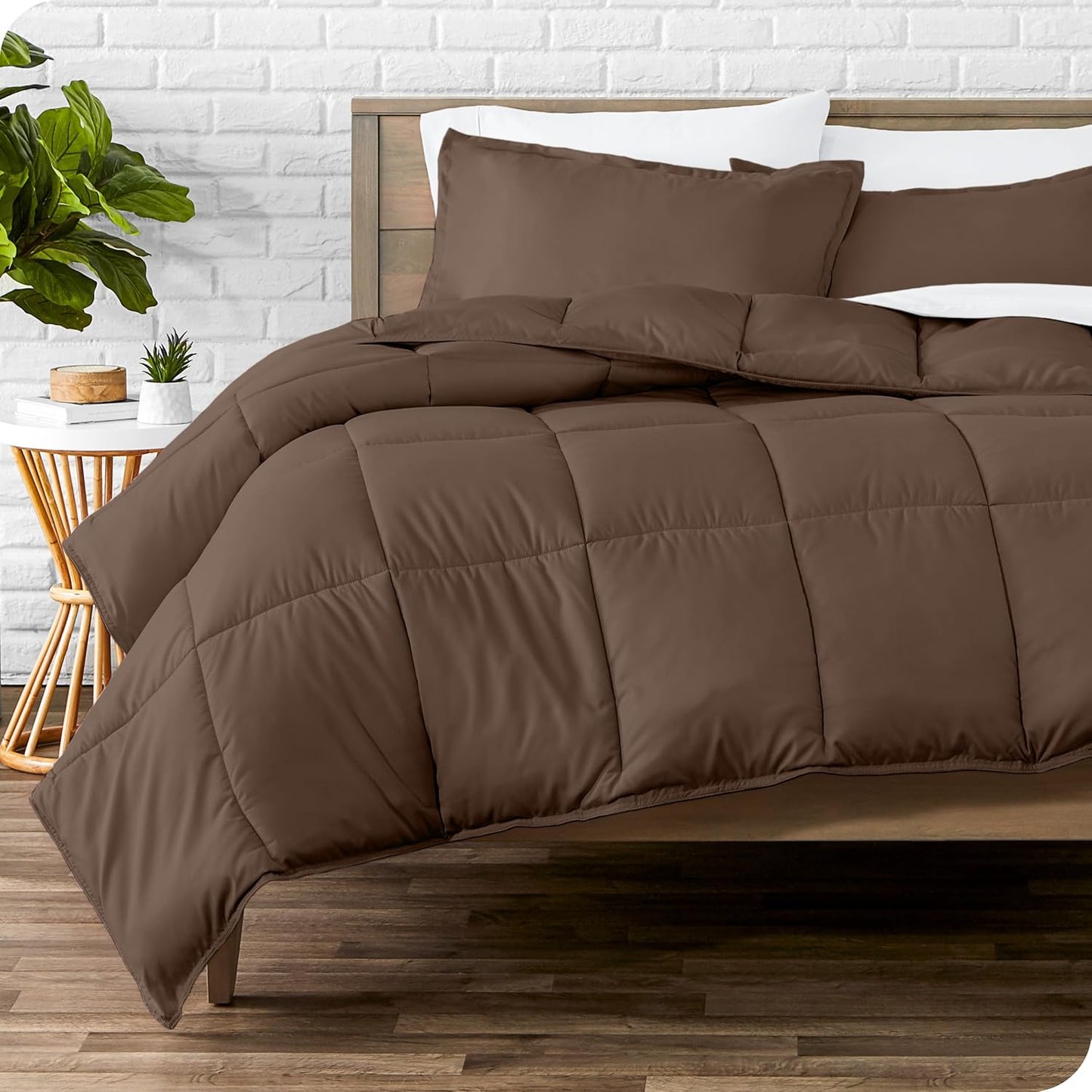 Bare Home Comforter Set - Twin Extra Long Size - Ultra-Soft - Goose Down Alternative - Premium 1800 Series - All Season Warmth (Twin/Twin XL, Grey)