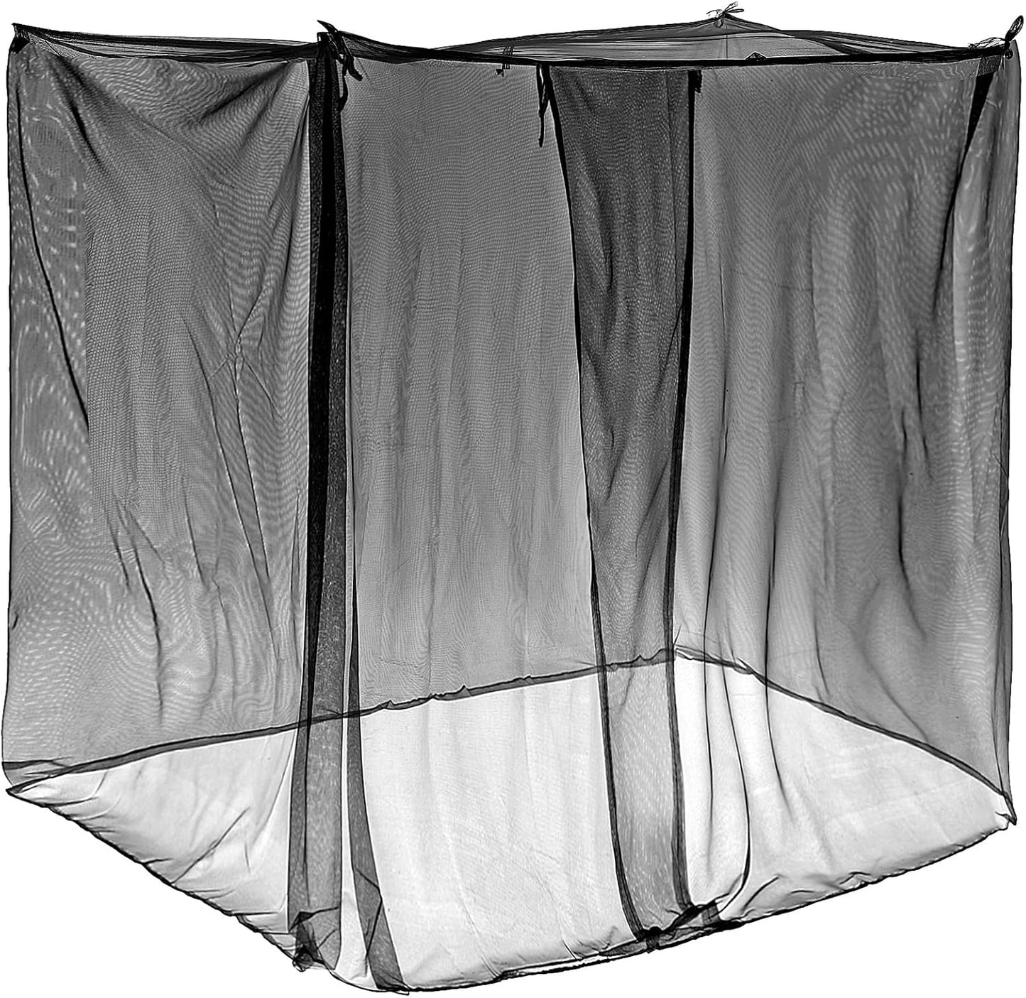 4 Corners Mosquito Net for Mosquiteros para Camas Bed Canopies Netting Bed Drapes Rectangular Mosquito Mesh for Camping Home Outdoor Travel(White,L75 X W79 X H67 Inch,Opening)